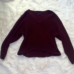 Dark purple/maroon V-neck sweater!